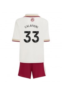 Arsenal Riccardo Calafiori #33 Babyklær Tredje Fotballdrakt til barn 2025-26 Korte ermer (+ Korte bukser)